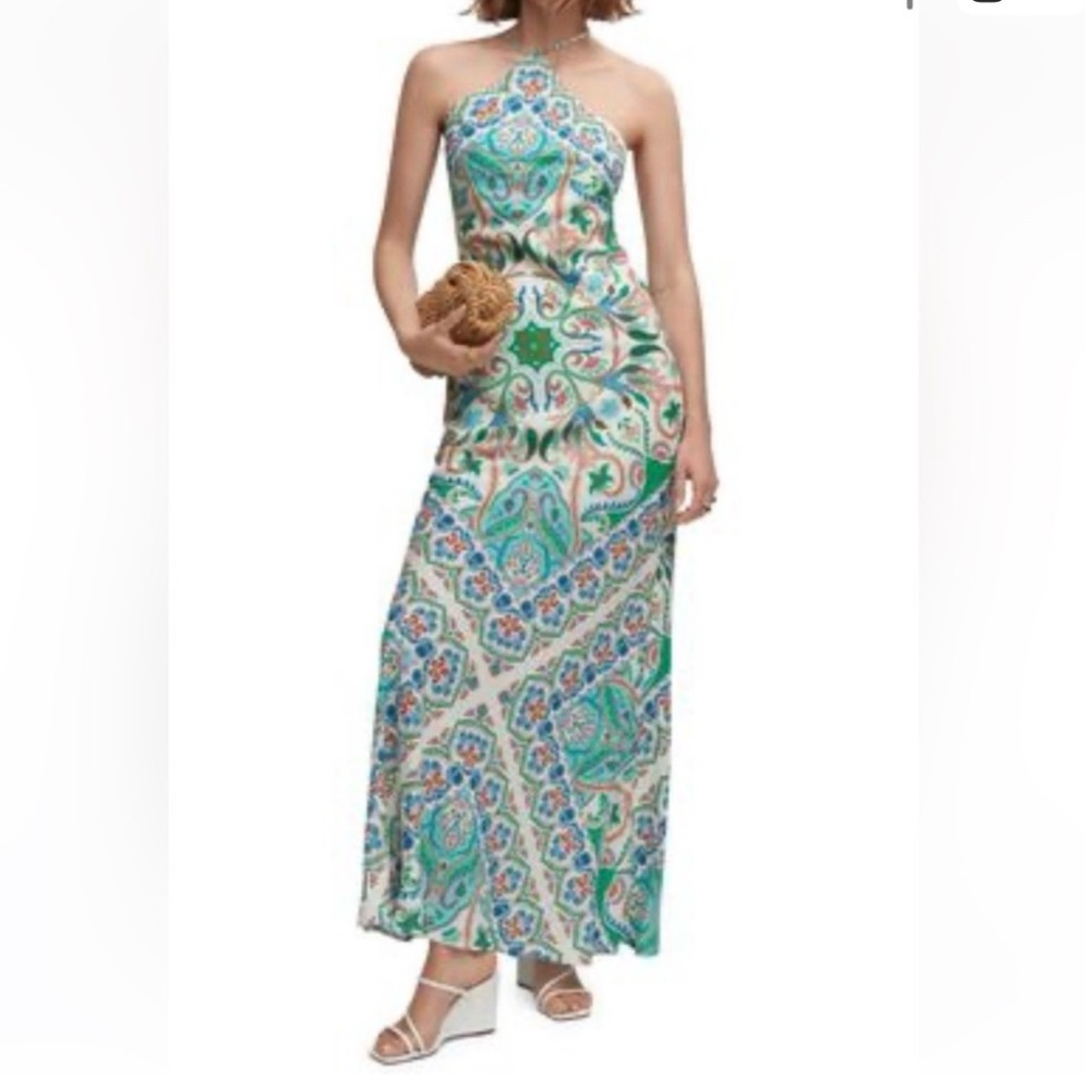Mango Halter Maxi Dress